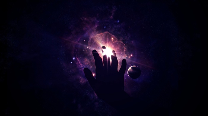 artwork, universe, hand