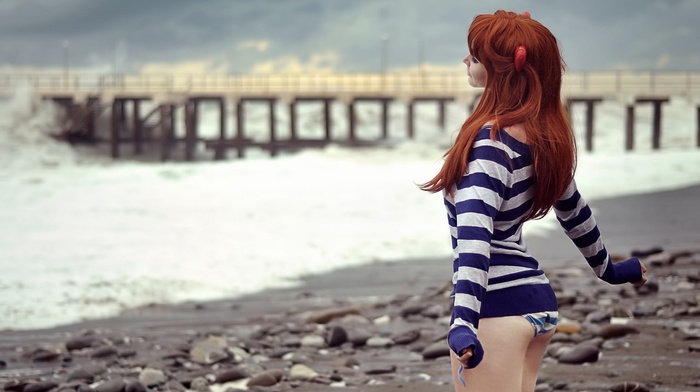 girl, redhead, model
