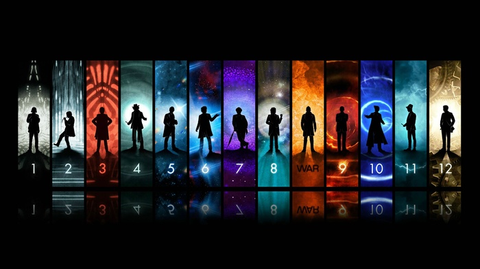 panels, silhouette, The Doctor, Doctor Who