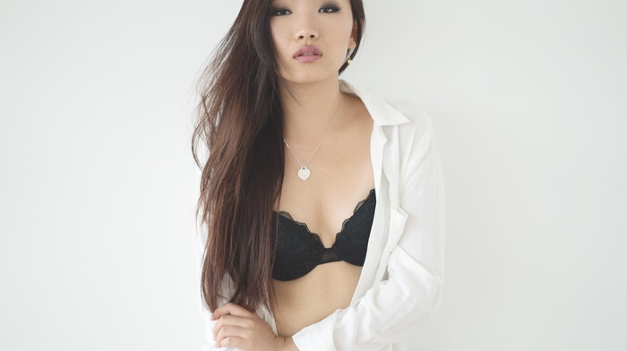 lingerie, model, face, long hair, girl, Asian, portrait, Japanese girl