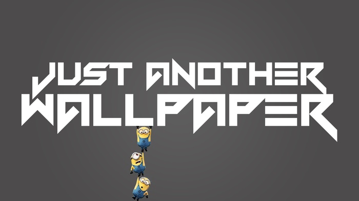 typography, minions, gray background