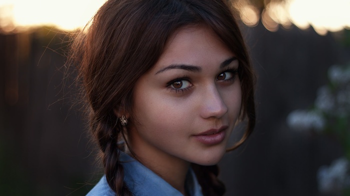 face, model, ponytail, portrait, girl