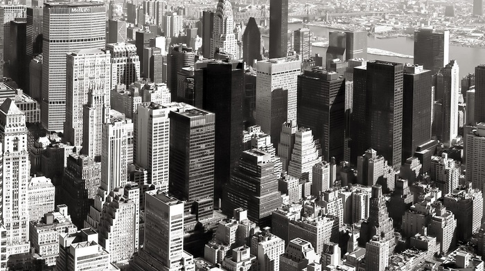 urban, city, urban exploration, cityscape, USA, New York City, Manhattan, aerial view, skyscraper