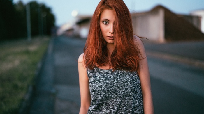 Victoria Ryzhevolosaya, redhead, portrait, face, girl, model, nose rings