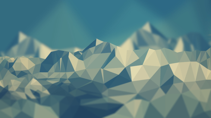 simple, mountain, low poly