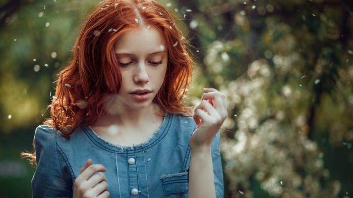 face, redhead, model, portrait, girl