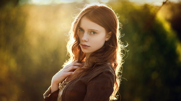 redhead, model, face, girl, portrait, blue eyes