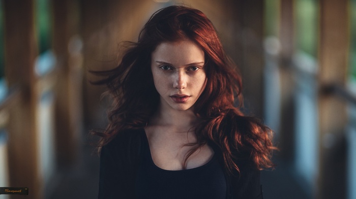 face, redhead, model, girl, portrait