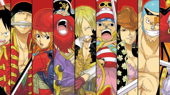 One Piece, Usopp, Sanji, Nico Robin, Monkey D. Luffy, Franky, Roronoa Zoro, Brook, Tony Tony Chopper, Nami