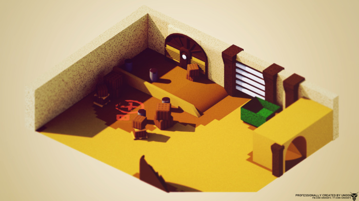 render, 3D, low poly, Counter, Strike Global Offensive, isometric