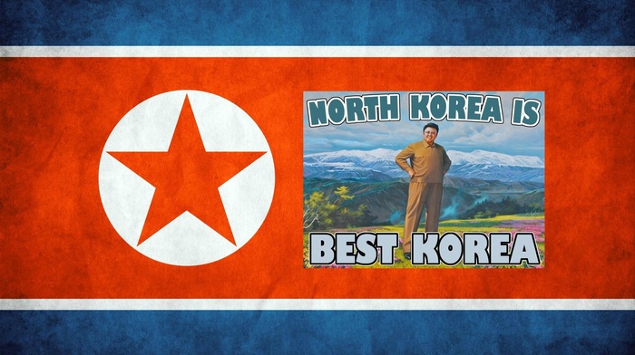 flag, North Korea, stars