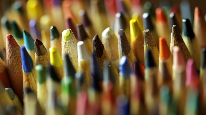 colorful, pencils