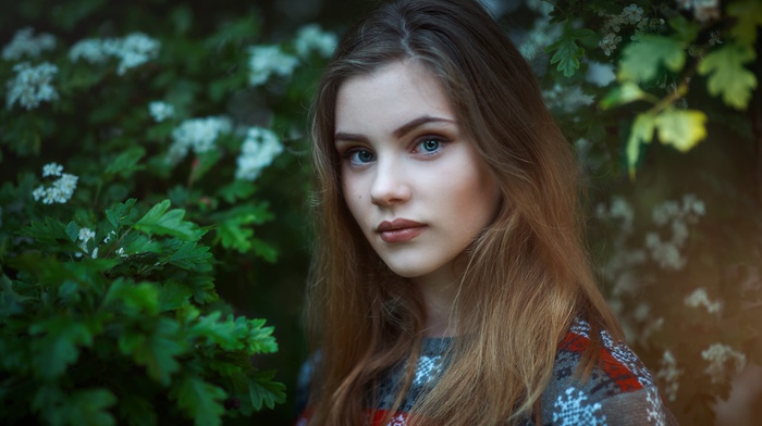 portrait, model, girl, face