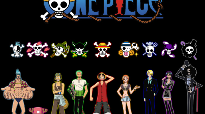 Monkey D. Luffy, Nico Robin, Usopp, Tony Tony Chopper, One Piece, anime, Roronoa Zoro, Frankie, Sanji, Brook