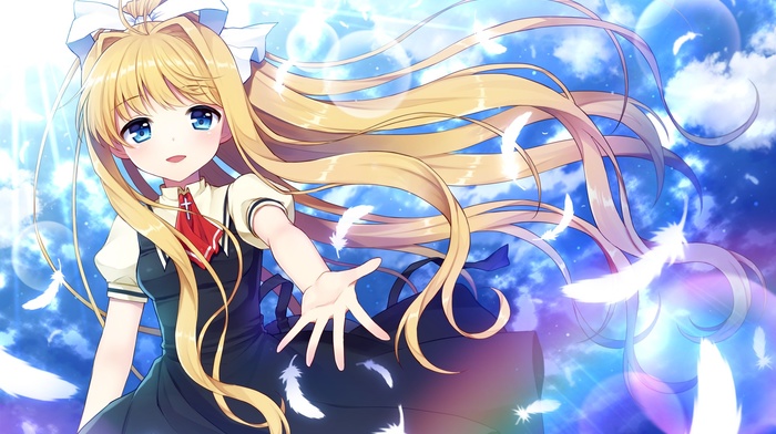 anime girls, Air anime, blonde, Kamio Misuzu