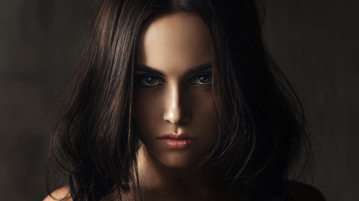 face, girl, portrait, brunette