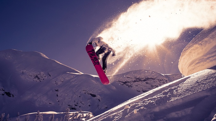 snowboards, mountain