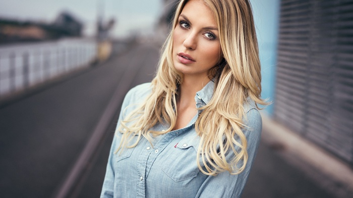 blonde, girl, model, portrait, face