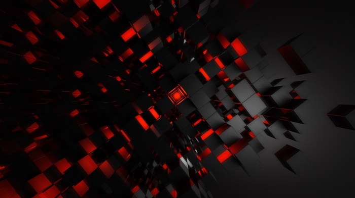black and red, abstract