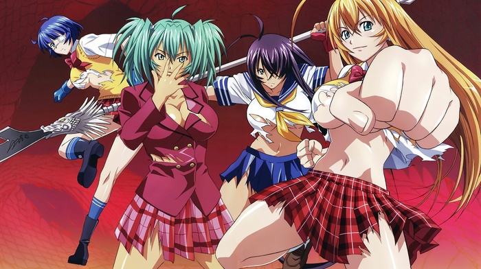 anime girls, school uniform, Ikkitousen