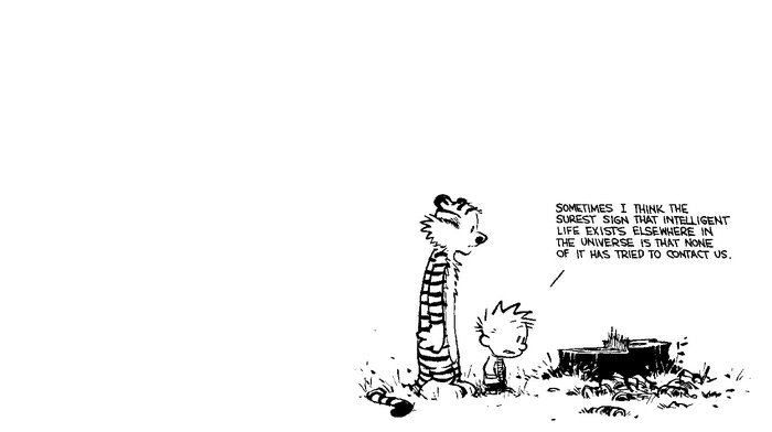 Calvin and Hobbes, simple background