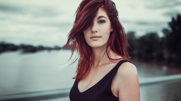 model, redhead, portrait, girl, face