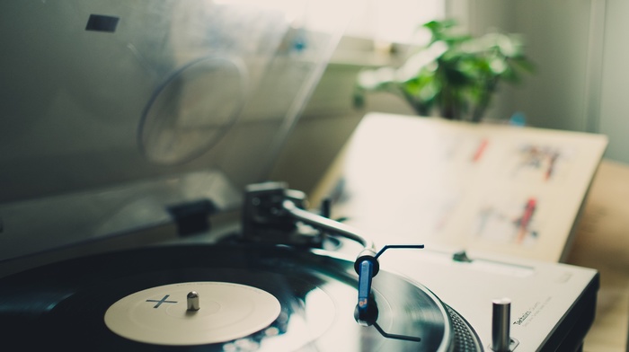 vinyl, record players, depth of field, photography