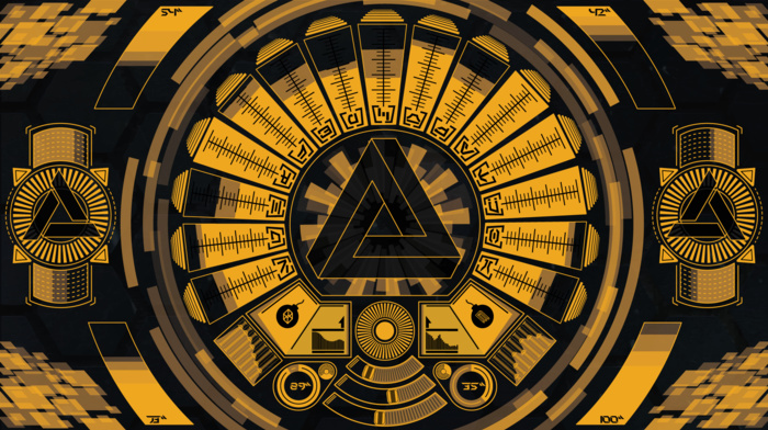 geometry, Abstergo Industries, interfaces, Deus Ex, Deus Ex Human Revolution, sound, Penrose triangle