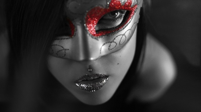 girl, mask