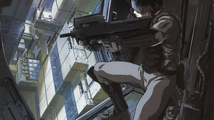 anime, ghost in the shell, futuristic, cyberpunk