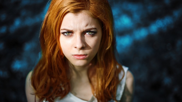 face, model, girl, portrait, redhead
