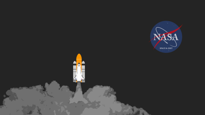 humor, NASA, space shuttle, minimalism
