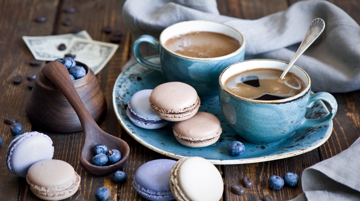 macaroons, coffee