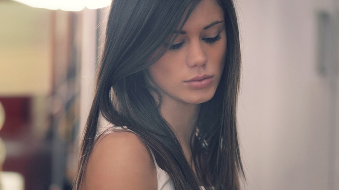 girl, brunette, model