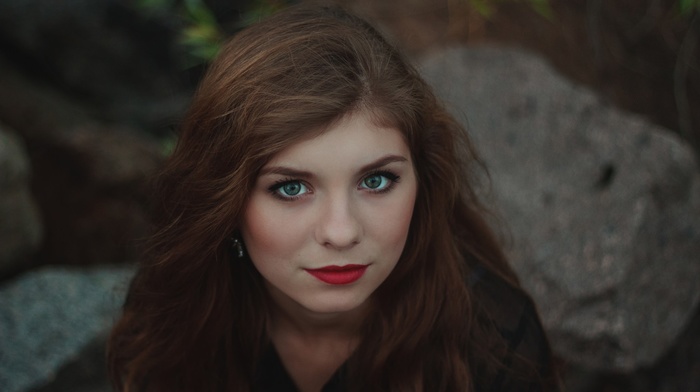 portrait, smiling, girl, face