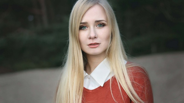 girl, portrait, face, blonde