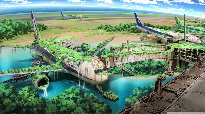 anime, sky, landscape