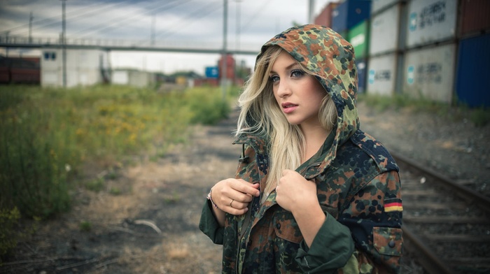 girl, portrait, face, blonde