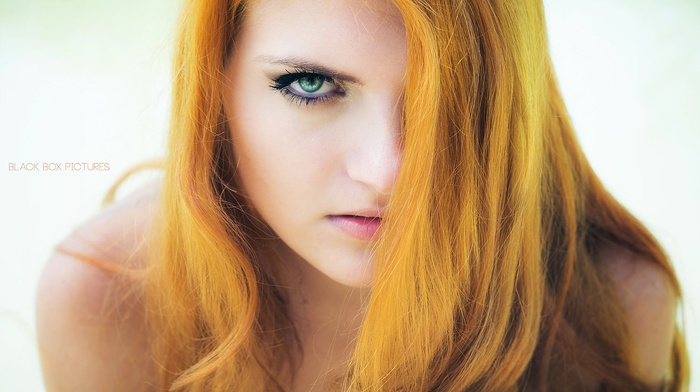 blonde, portrait, girl, face