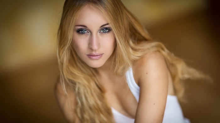girl, portrait, blonde, face