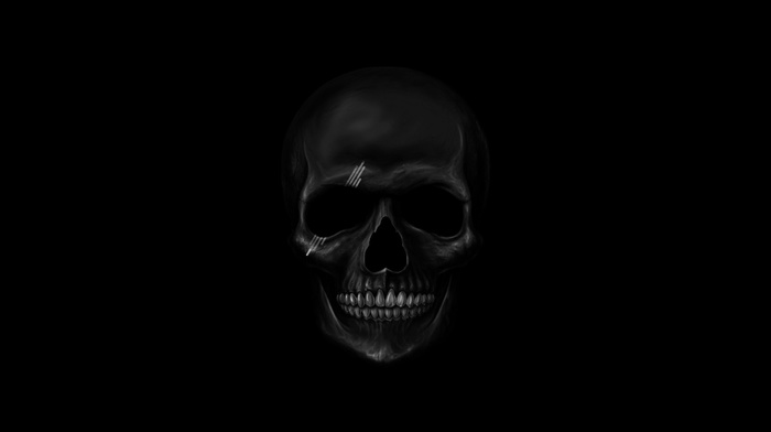 skull, death, artwork