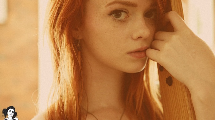 face, girl, redhead