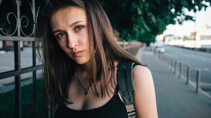 portrait, girl, face