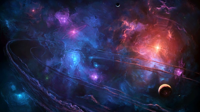 space, space art, stars