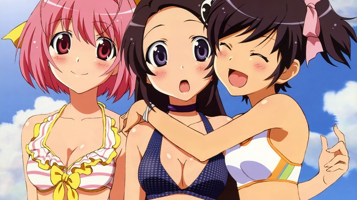 The World God Only Knows, anime girls, anime, bikini, Nakagawa Kanon, Elsee de Ruth Ima, Takahara Ayumi
