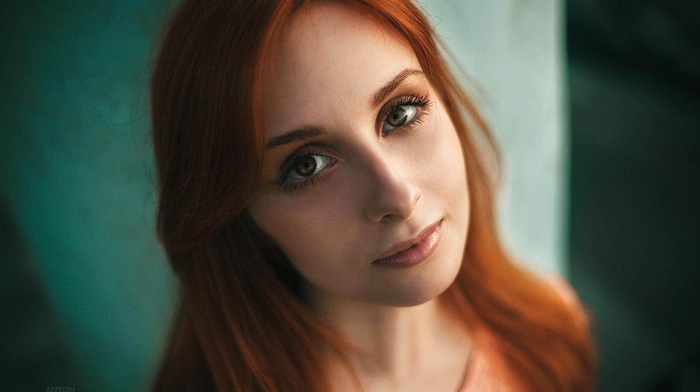 redhead, face, girl, portrait