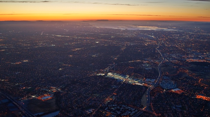 USA, Silicon Valley, aerial view, technology, california, sunset, San Jose, san francisco