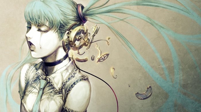 artwork, Vocaloid, fantasy art, Hatsune Miku, anime