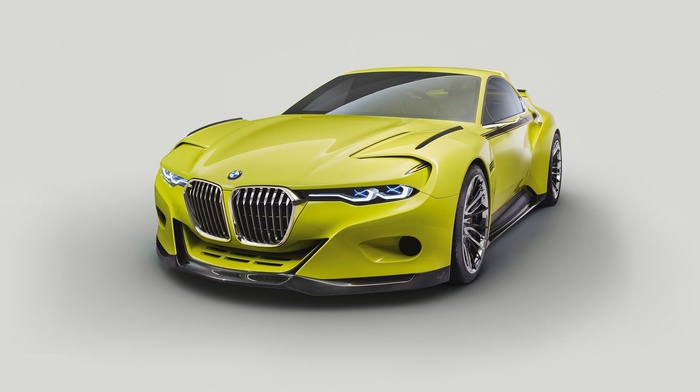 BMW, vehicle, BMW 30 CSL Hommage Concept, car, green cars, simple background