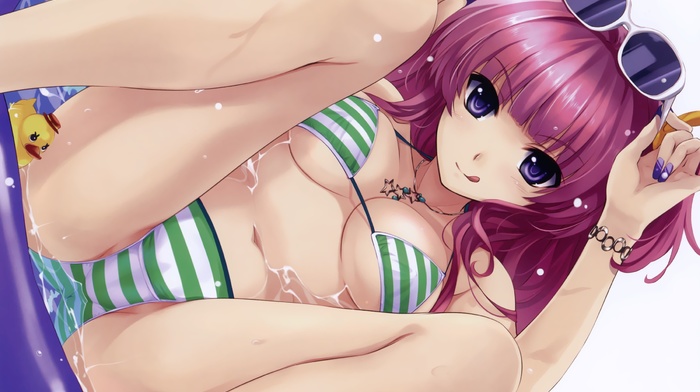 bikini, water, anime girls, original characters